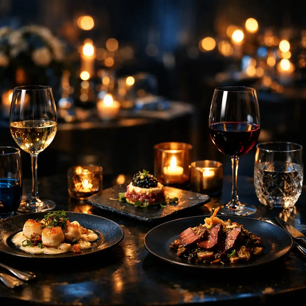Fine dining i elegancka aranżacja stołu